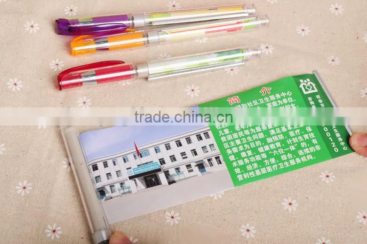 Cheap Banner Pen/Promotional Gel Pen/Advertising Pull Out Banner Pen