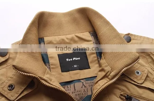 China Factory Men Coat Canvas Jacket Without Hood