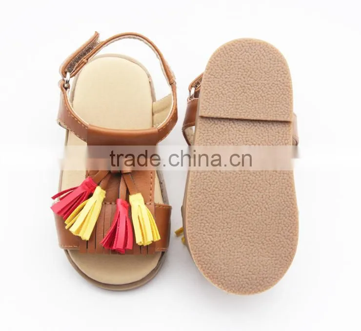 2017 Handmade lovely rubber soles shoes wholesale kids sandals china