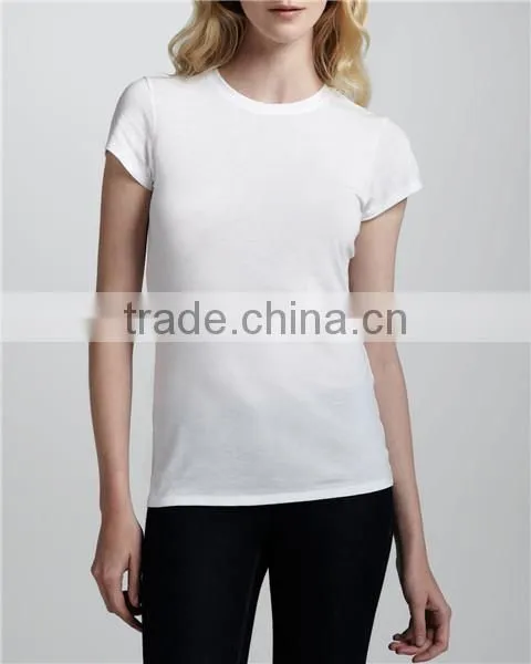 Simple Design Fashion Blank White Plain T Shirt