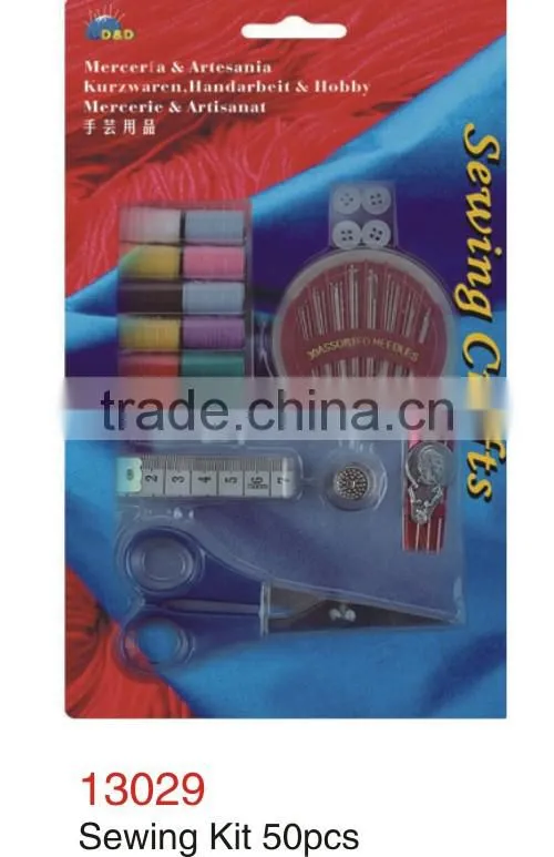 D&D Eco-friendly Sewing Kit With Scissors/Thread/Needles/Tape Measure/Button/Threader/Needle