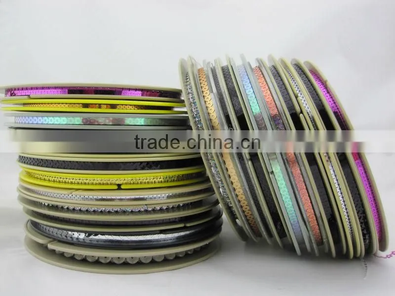 Chain Sequins roll pet sequins foil Color sequins for Embroidery