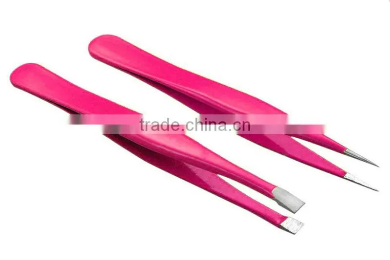 pointed and slanted tweezers set/ eyebrow tweezers set and also great for ingrown and chin hair