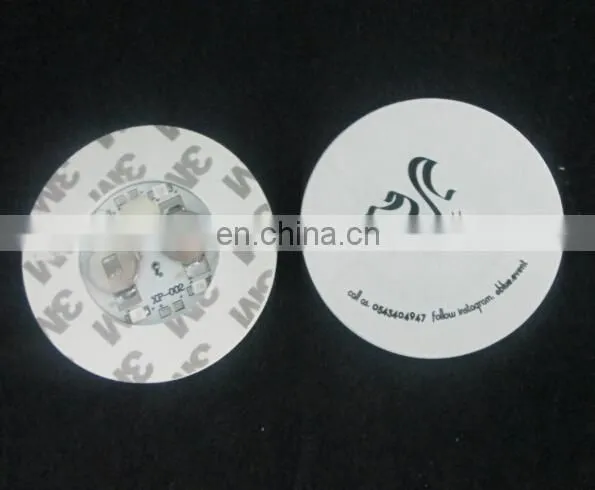 60*3mm good quality led bottle sticker led bottle coaster