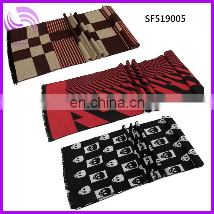 Best selling striped modal men wool cashmere scarf wholesale