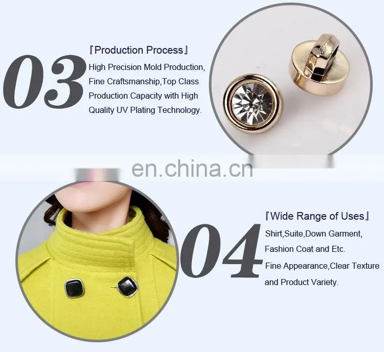 UV Plating Rhinestone Shank Button BA60135
