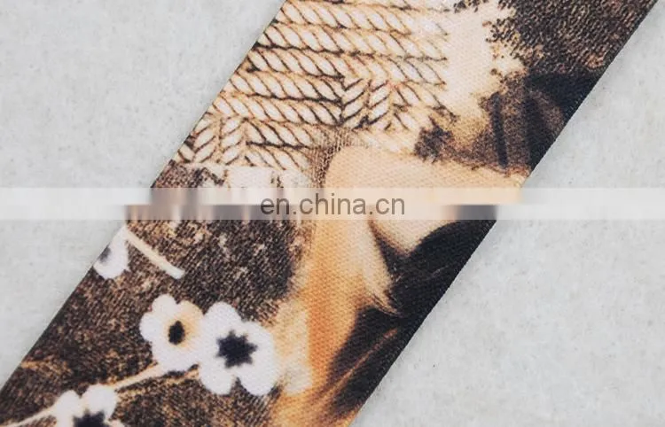 New fashion make it old style printing elastic ribbon
