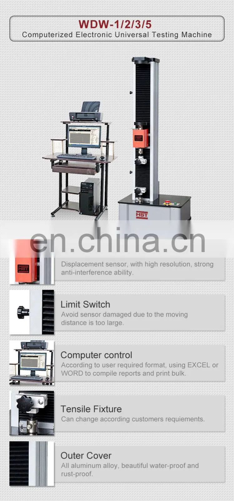 Pneumatic clamps with pneumatic pump for plastic and rubber tensile test