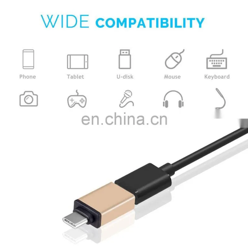 USB-C 3.1 Type C Male to USB 3.0 Female OTG Data Sync Adapter
