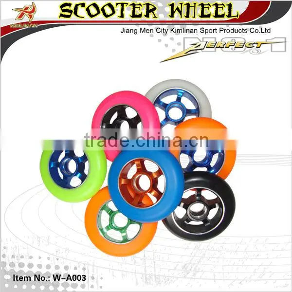 high end metal core pu wheel,pro scooter wheel