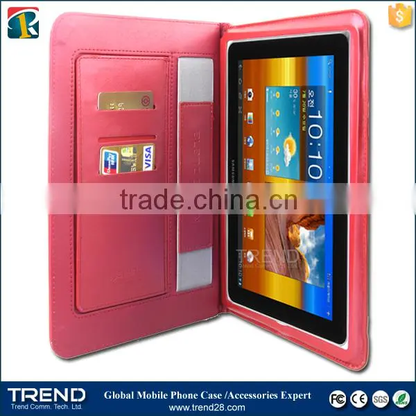 china supplier kickstand folding leather case for samsung tab 3