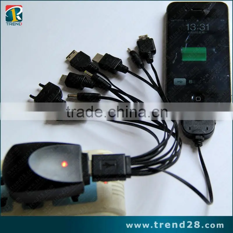 10in1 universal USB data charger cable for mobile phone multifunction 10 connector