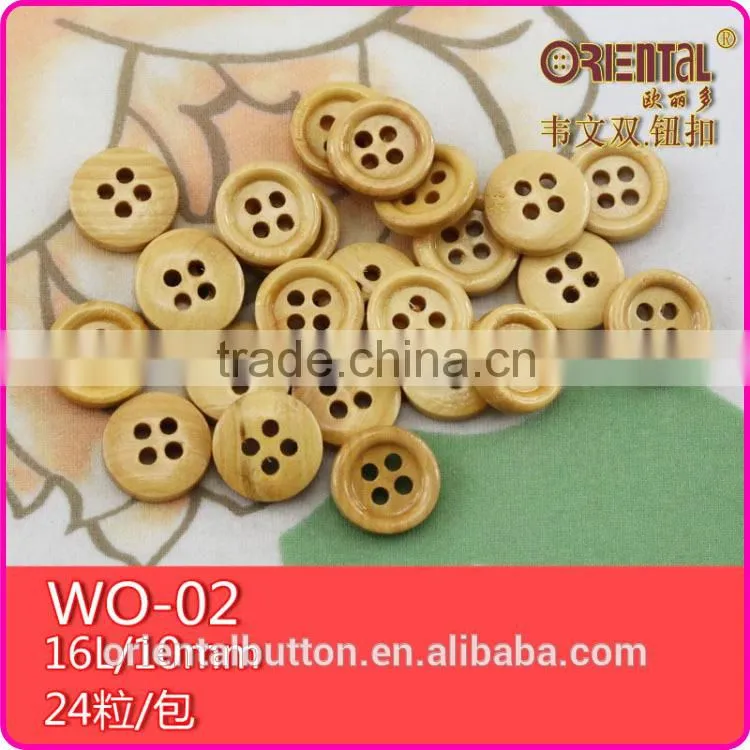 coated warter proof flatback rim natural wooden shirts button