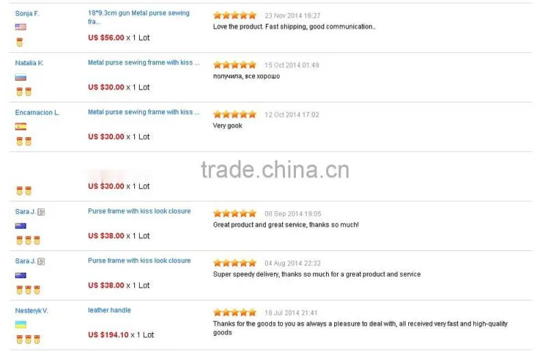 wholesale bronze 10*4.5cm Metal Frame for for clutch bag purse handbags made in China