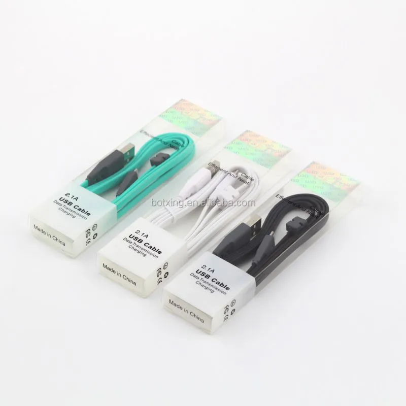 3.3ft/1m high quality flat micro usb fast charging data cable sync charger for Vivo Oppo android phone