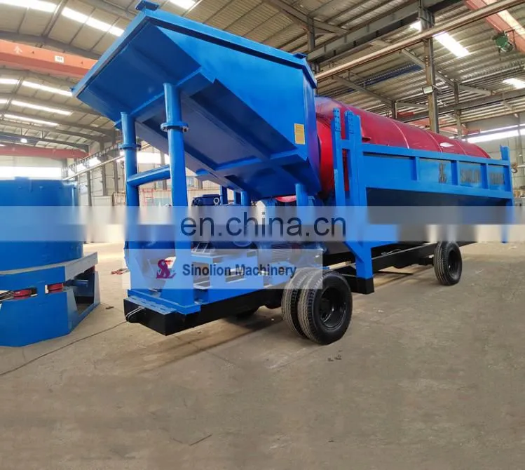 Clay Alluvial Gold Diamond Mining Washing Machine Double Layers Vibrating Rotary Scrubber Trommel Screen