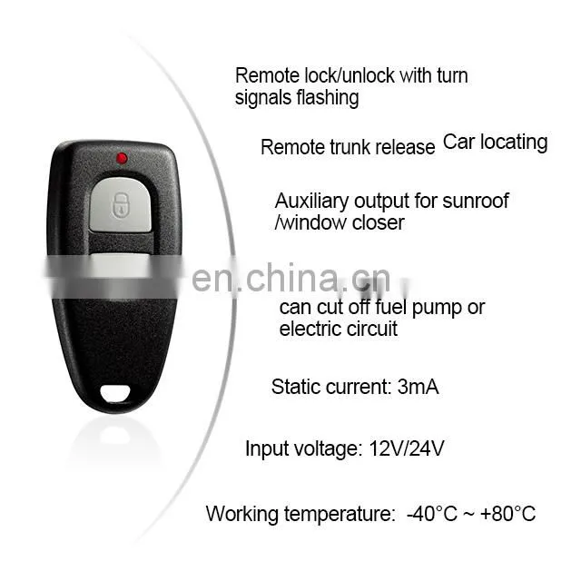 High quality motor 12V/24V 2 door power central lock actuator with 2 keyless entry car remote lock/unlock CE