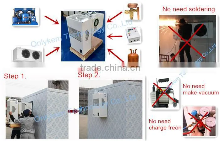 Small cold storage with DIY chiller unit
