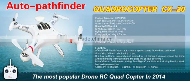 wholesale big drone RC quadcopter drone with GPS