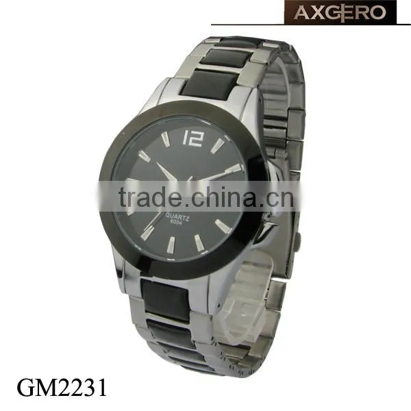 japan quartz stainless steel analog digital watch