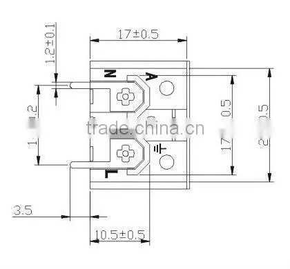 IEC 2.5A 125V 250V chrome vanadium socket set