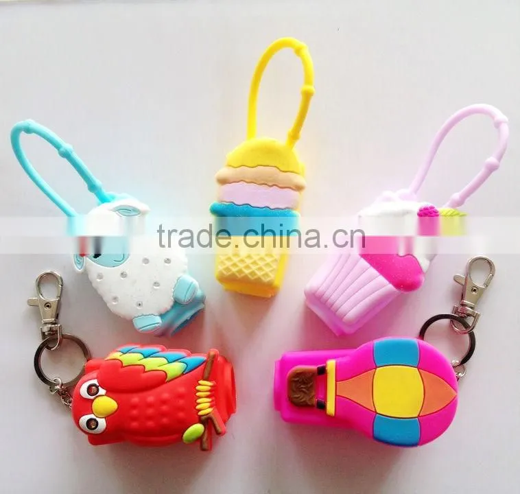 Wholesale 3D animal bath and body works products hand sanitizer pocketbac holder