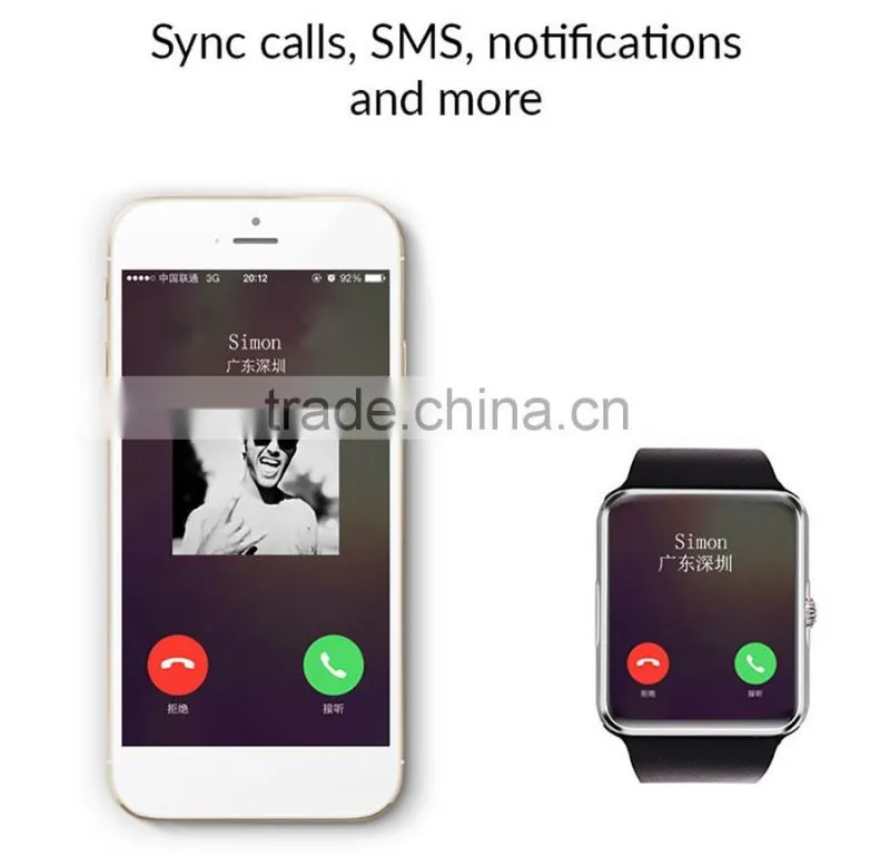 2016 New Arrival MTK2620A Android Smart Watch with wifi Bluetooth Smartwatch