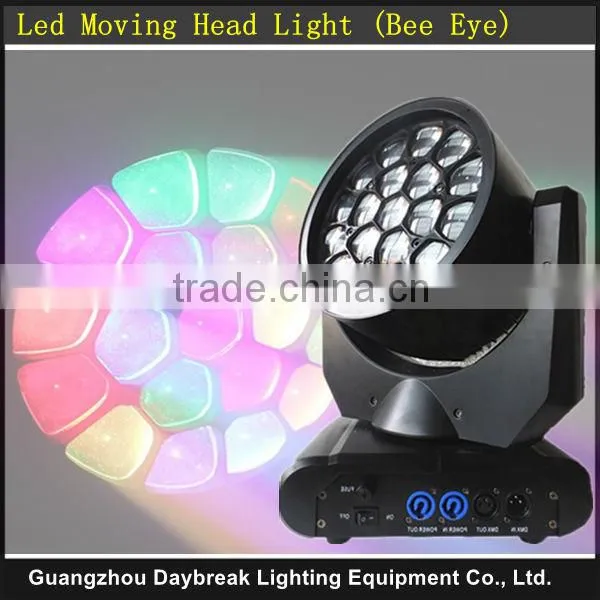 Sharpy led Bee eye moving head 19PCS 15W rgbw moving head big eyes guangzhou shijing stage lighting