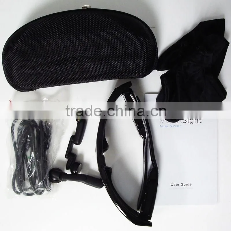 Amazing bluetooth mp3 video glasses with AVI built-in memory