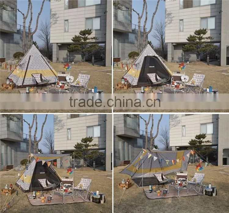 Camping Bell Folding Mosquito Net Play Garden Family Luxury Hotel Rooftop Outdoor Large Canvas Tent