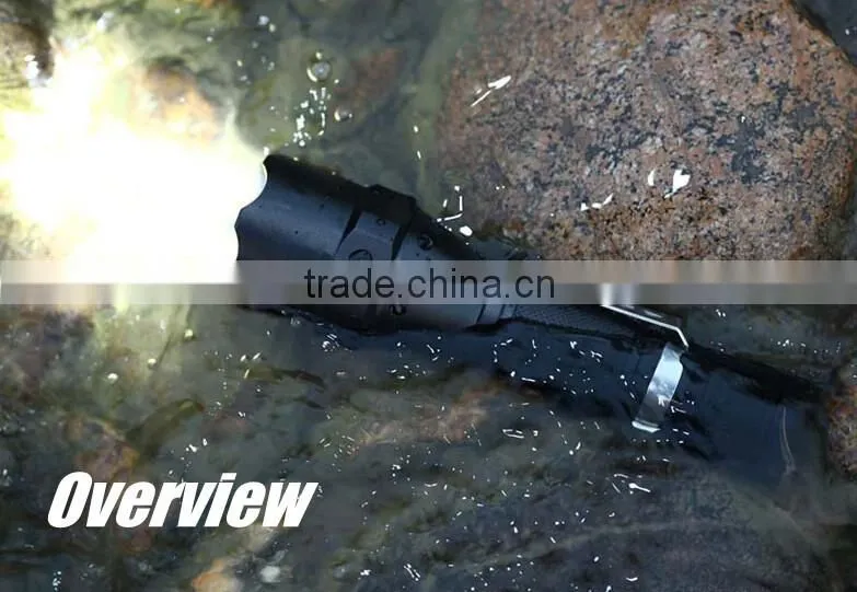 (130212) Military Level/Tactical/Led Flashlight Police with 18650 Battery