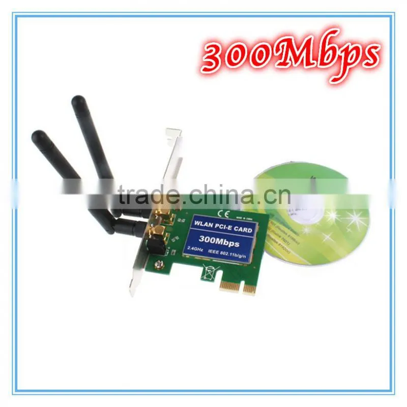 Mini 2T2R 2dBi Built in Wlan PCI-E Card Wireless 300Mbps RT5392 WiFi USB Dongle with External Antenna