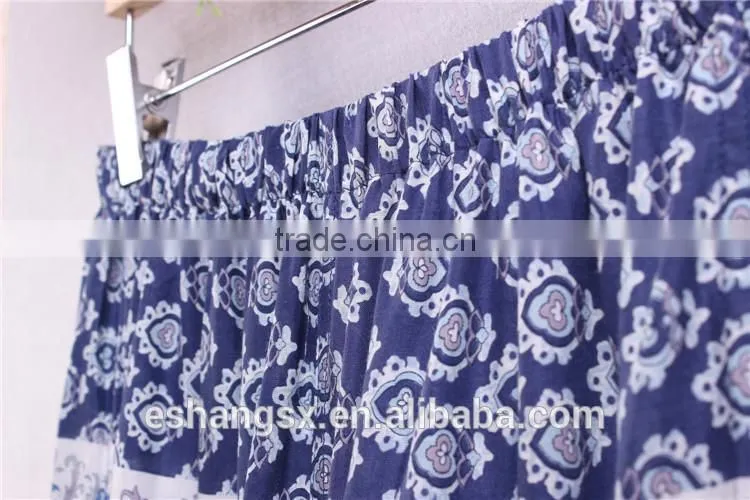 Ladies viscose printed short casual hot plain pants