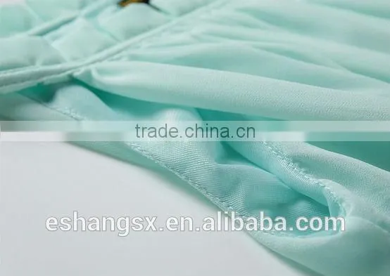 Ladies fashion chiffon off shoulder dress