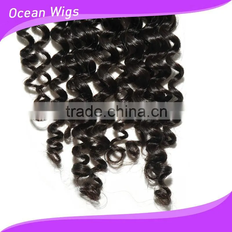 hair closure piece, kinky curly, nautral color
