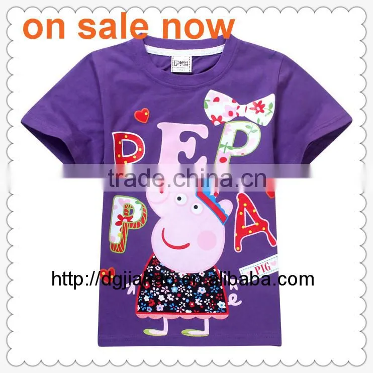 latest deisgn Wholesale child clothes cotton purple printed t shirts for boys stock design