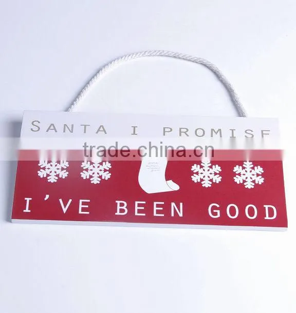 2014 new design square shaped Christmas theme hang plaque