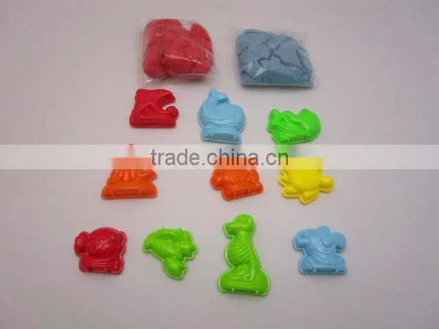 Ocean Animal Space Sand With 10 sand mold + 1 table, magic motion sand 500G
