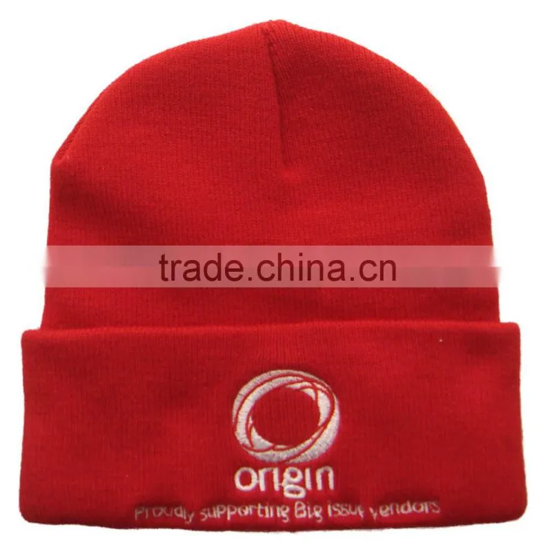 wholesale fashionable good quality cheap red knitted hat