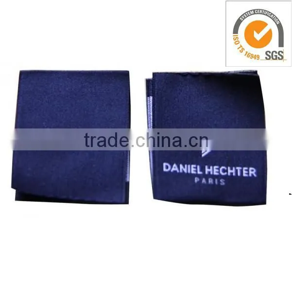 new design high quality custom matt satin clothing label