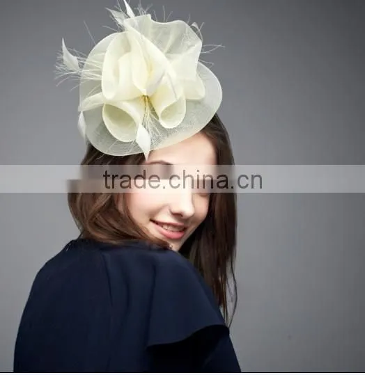 wholesale china hair floral accessory fascinator plain for girls