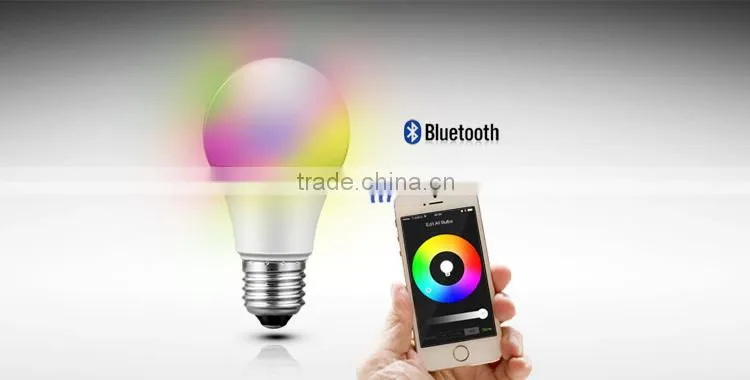 ce rohs ul smart lamp bluetooth speakers & magic led smart light lamp bulb 7w & rgbw led light bulbs by wireless control
