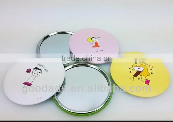 2016 hot sale fashion tin mirror /metal mirror for promotion gifts