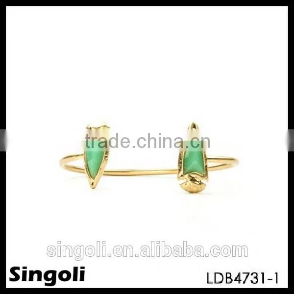 Snake bracelet emerald cuff bracelet snake charm bracelet gold tone bangle jewelry component