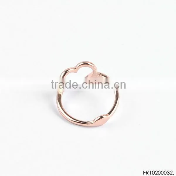 Cross Crystal Double Circle Ring