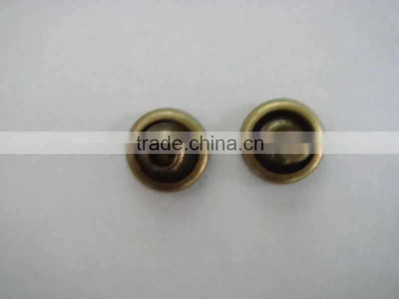 flat antique brass metal jeans rivet without logo