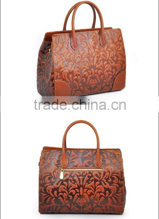 Professional Design Beautiful Elegance Style Genuine Leather Ladies Handbag
