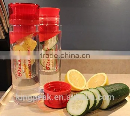Plastic Infuser Water Bottle joyshaker/water infuser bottle/ BPA-Free Tritan fruit infuser water bottle/Shaker bottle