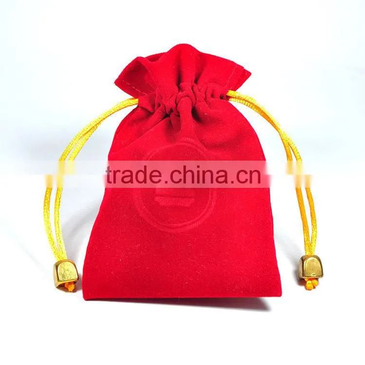 Red Velvet Gift Pouch With Drawstring