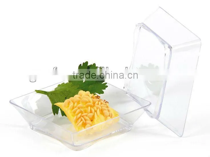 disposable square plastic snack tray